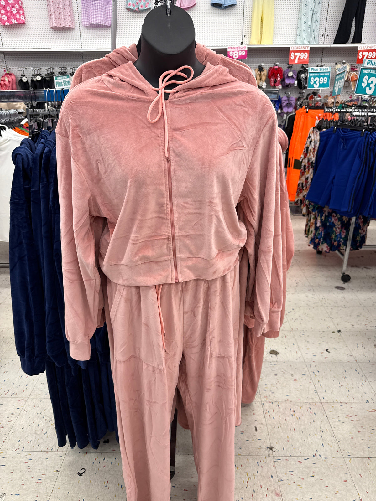 W. ROSE VELOUR SET - 90356