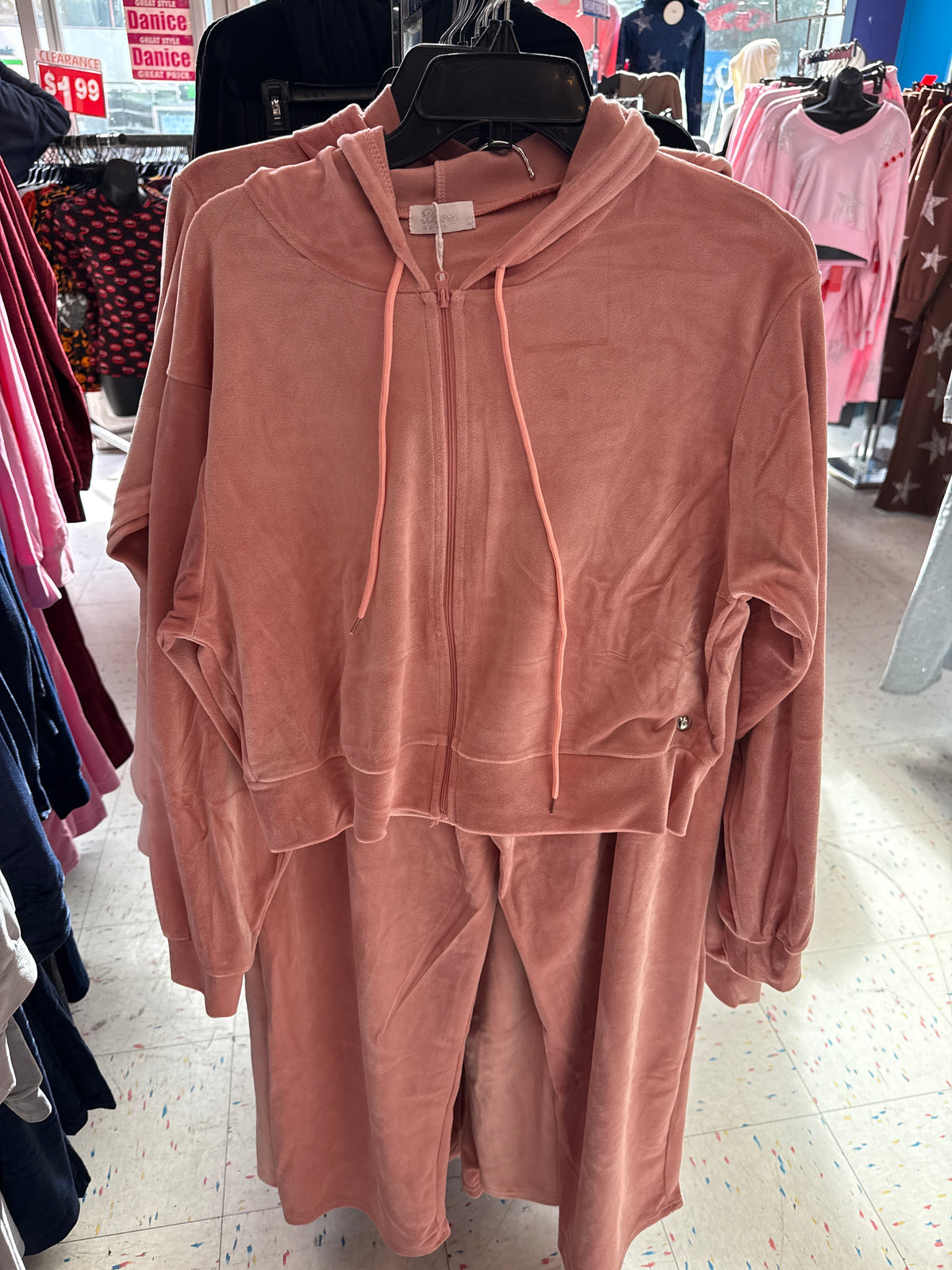ROSE VELOUR SET - 90339