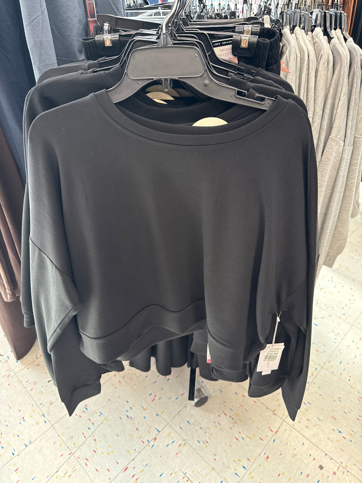 BLK ACID MODAL TOP - 90346