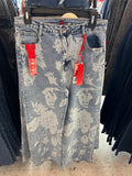 PRINTED LEAF JEAN - 90552
