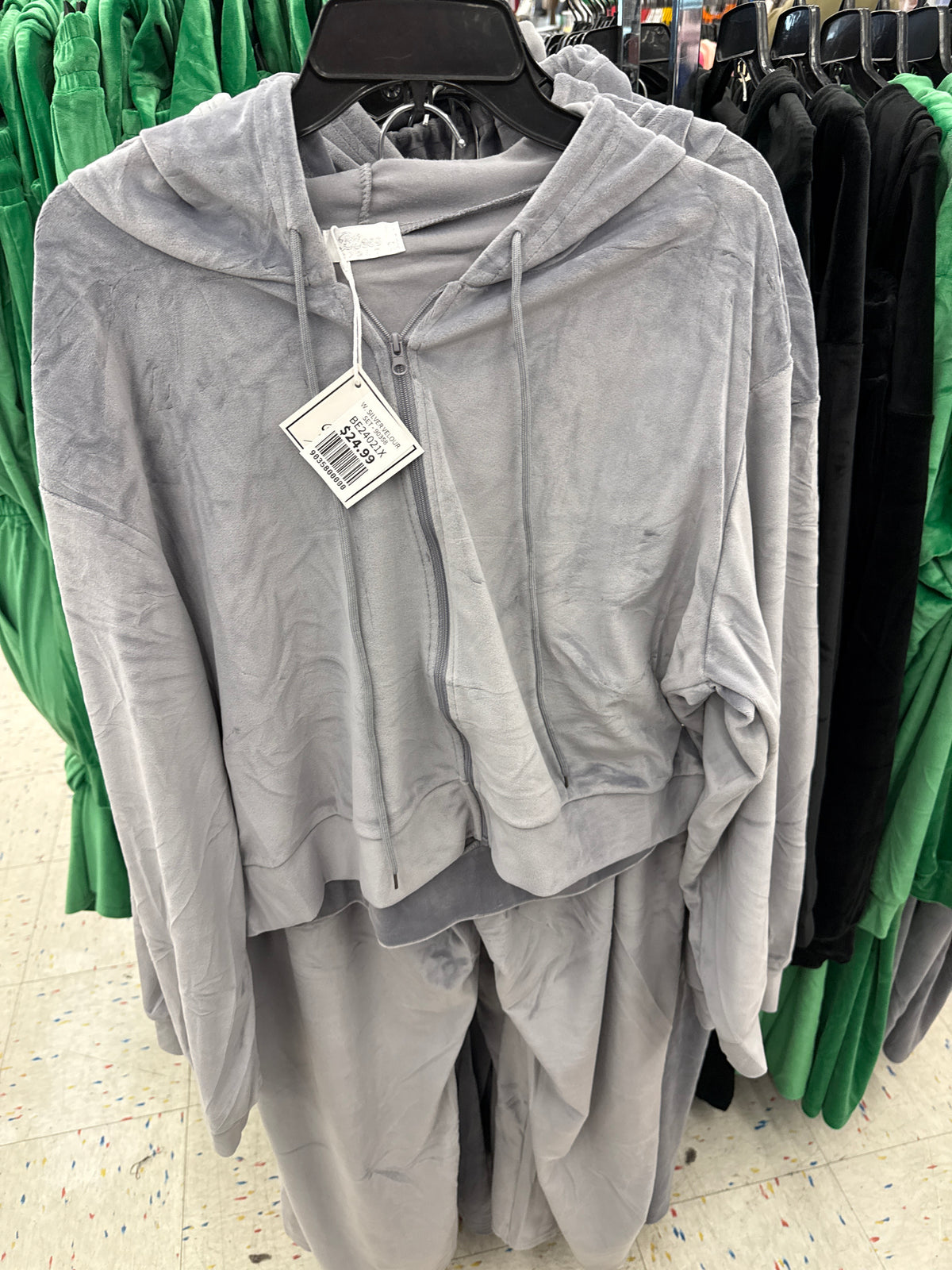 W. SILVER VELOUR SET - 90358
